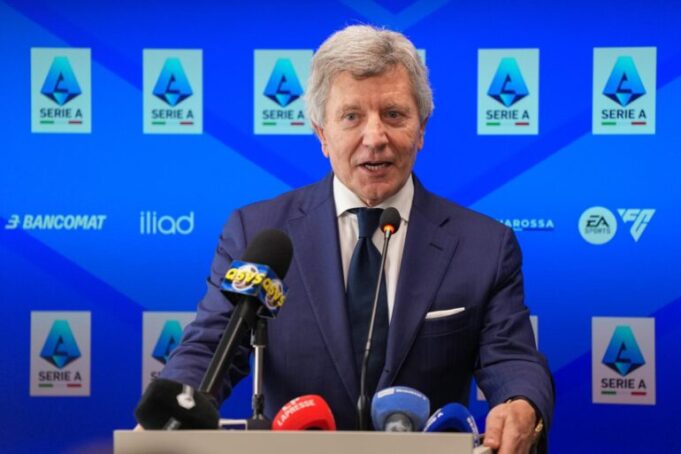 Conferenza stampa Giovanni Malagò dopo lincontro con i vertici delle squadre di Serie A